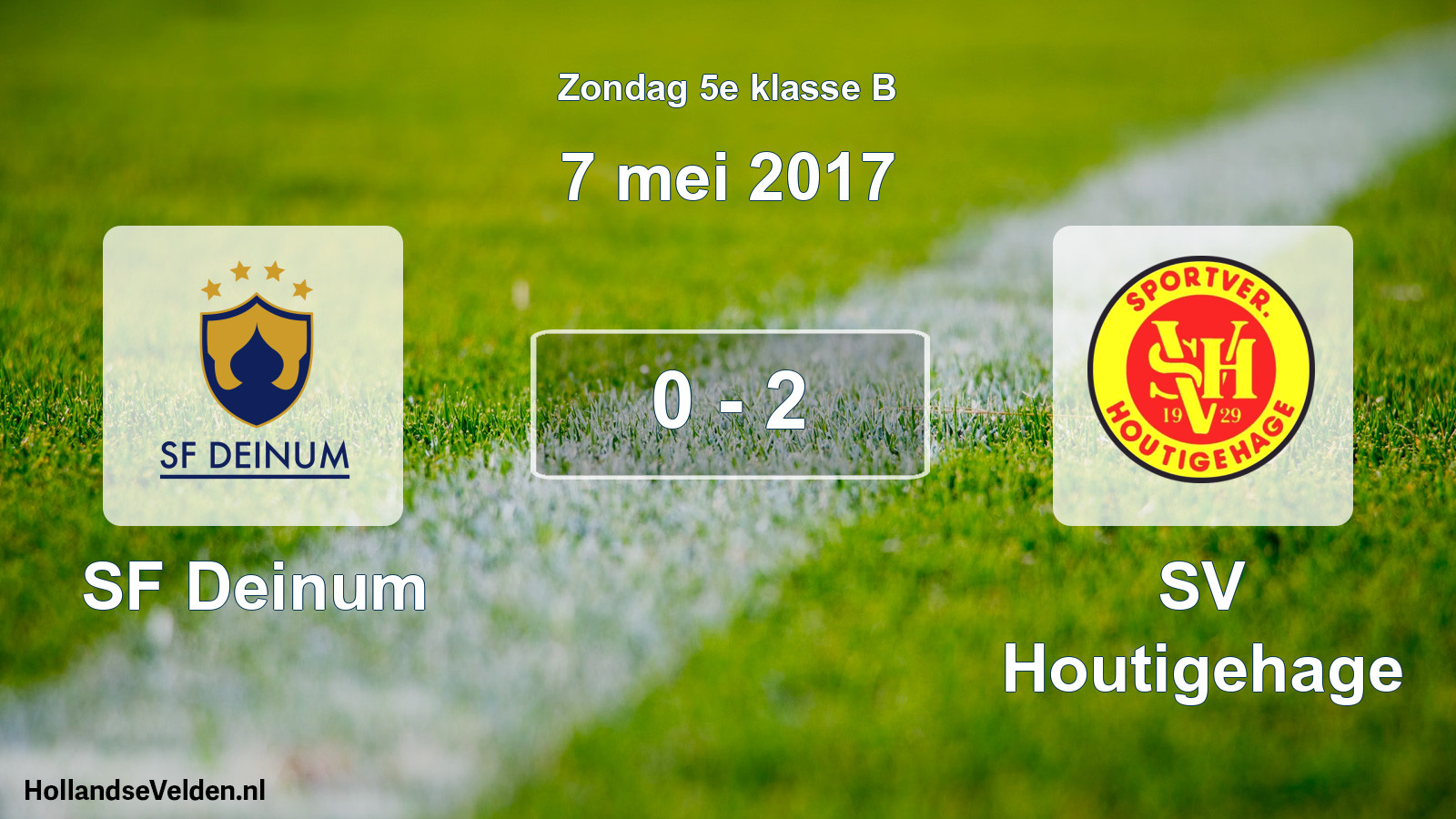 Total number of matches played: SF Deinum - SV Houtigehage 0 - 2 (7 May 2017)