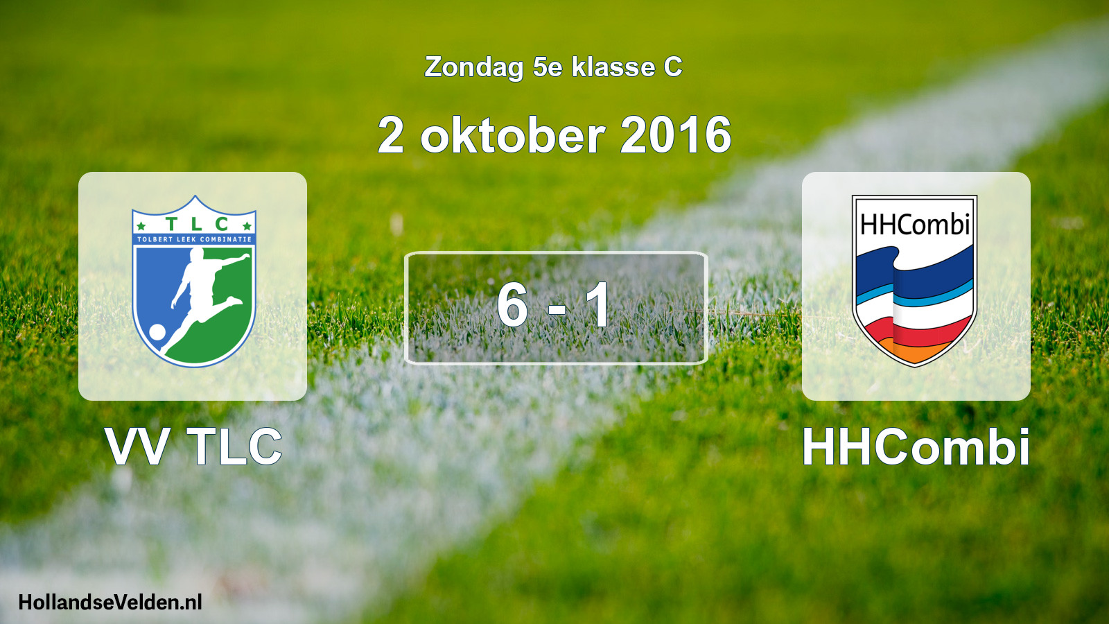 Total number of matches played: VV TLC - HHCombi 6 - 1 (2 October 2016)
