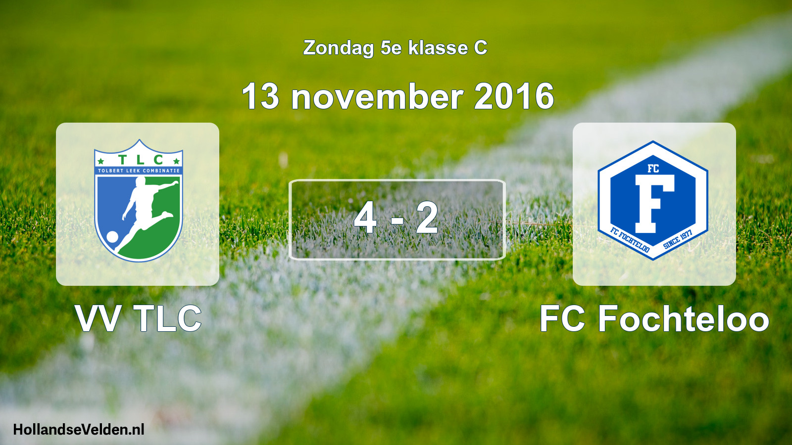 Total number of matches played: VV TLC - FC Fochteloo 4 - 2 (13 November 2016)