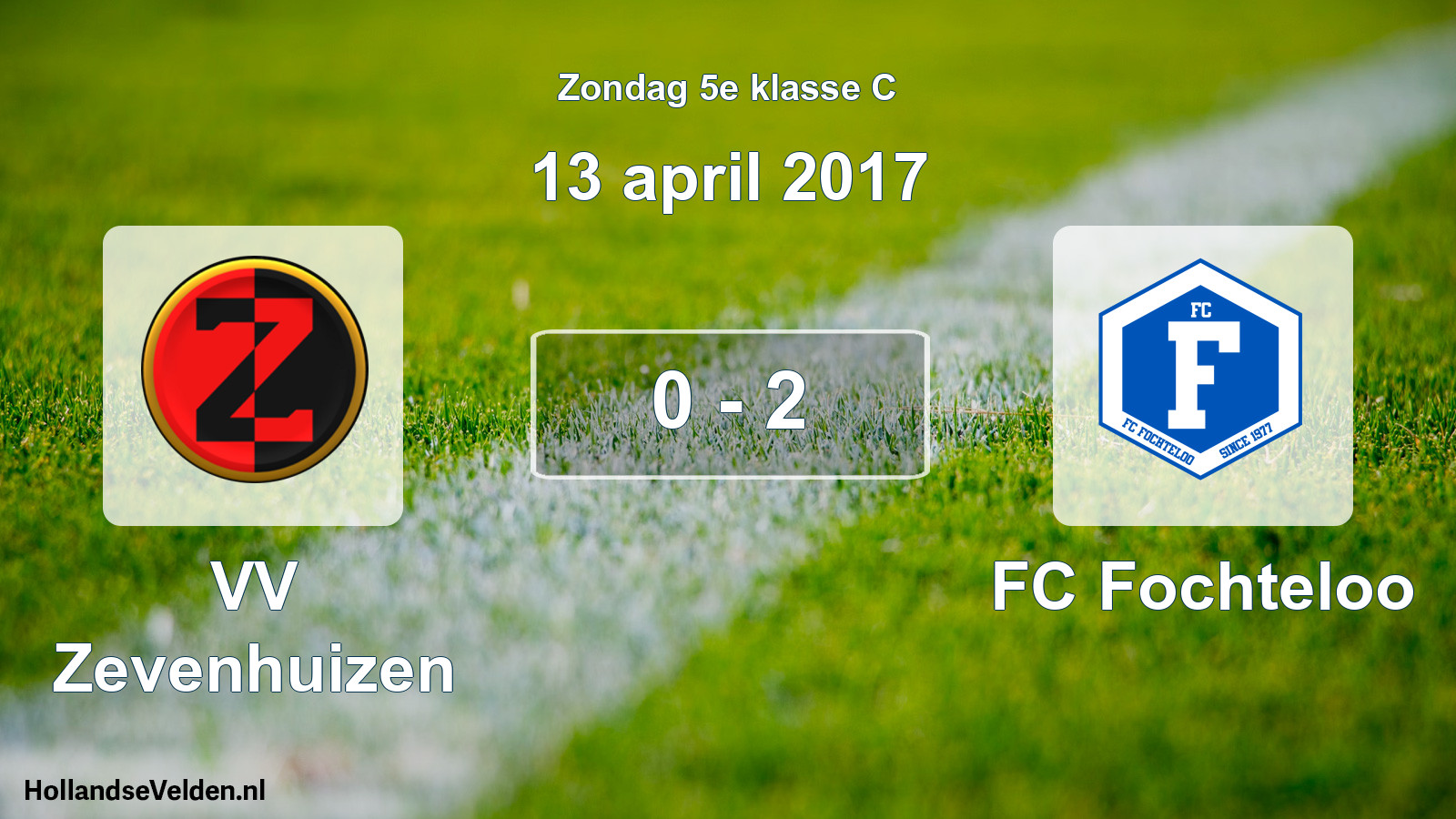 Total number of matches played: VV Zevenhuizen - FC Fochteloo 0 - 2 (13 April 2017)