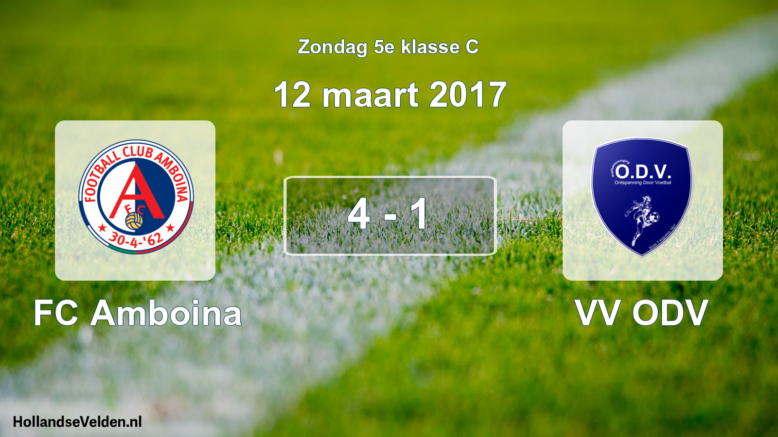 Total number of matches played: FC Amboina - VV ODV 4 - 1 (12 March 2017)