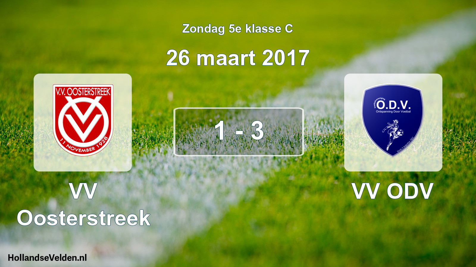 Total number of matches played: VV Oosterstreek - VV ODV 1 - 3 (26 March 2017)