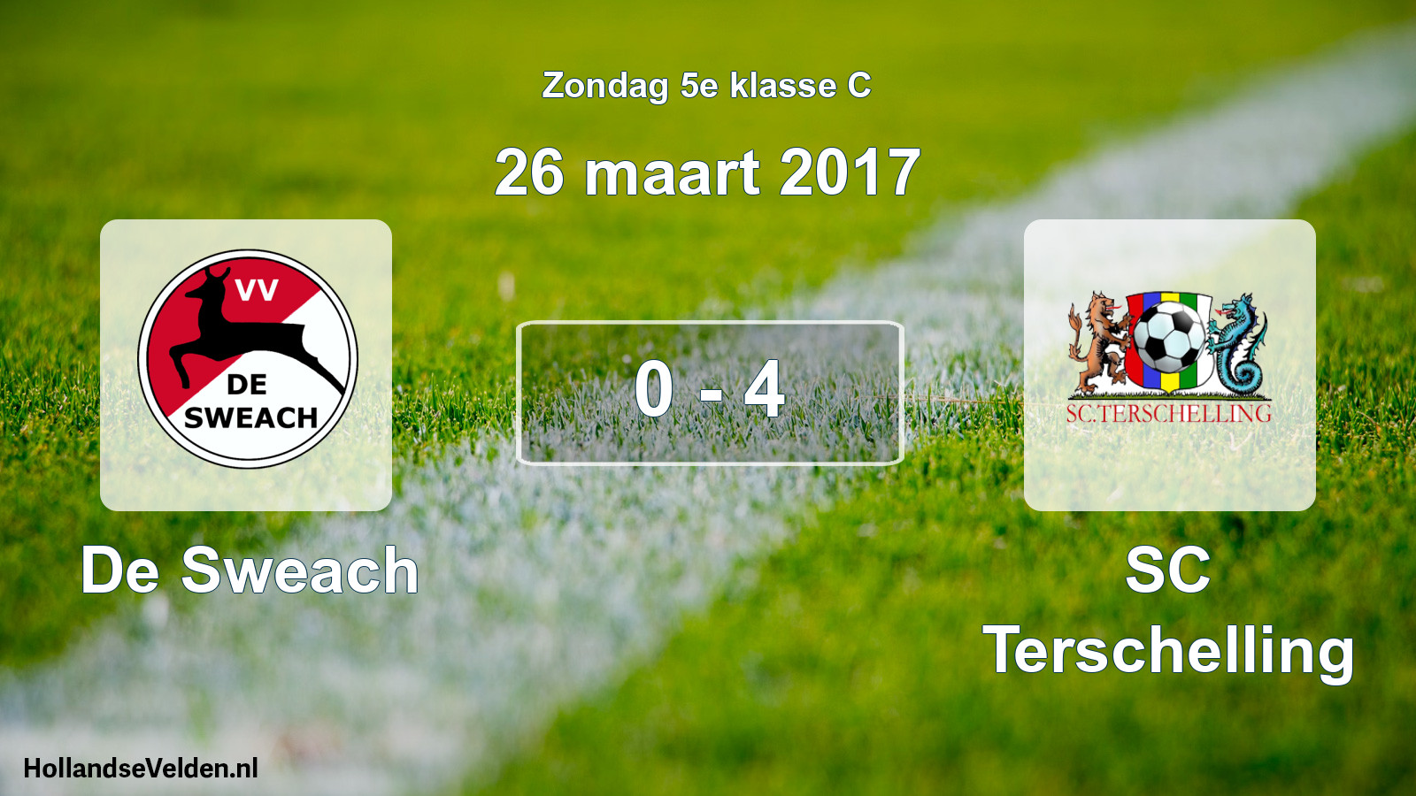 Total number of matches played: De Sweach - SC Terschelling 0 - 4 (26 March 2017)