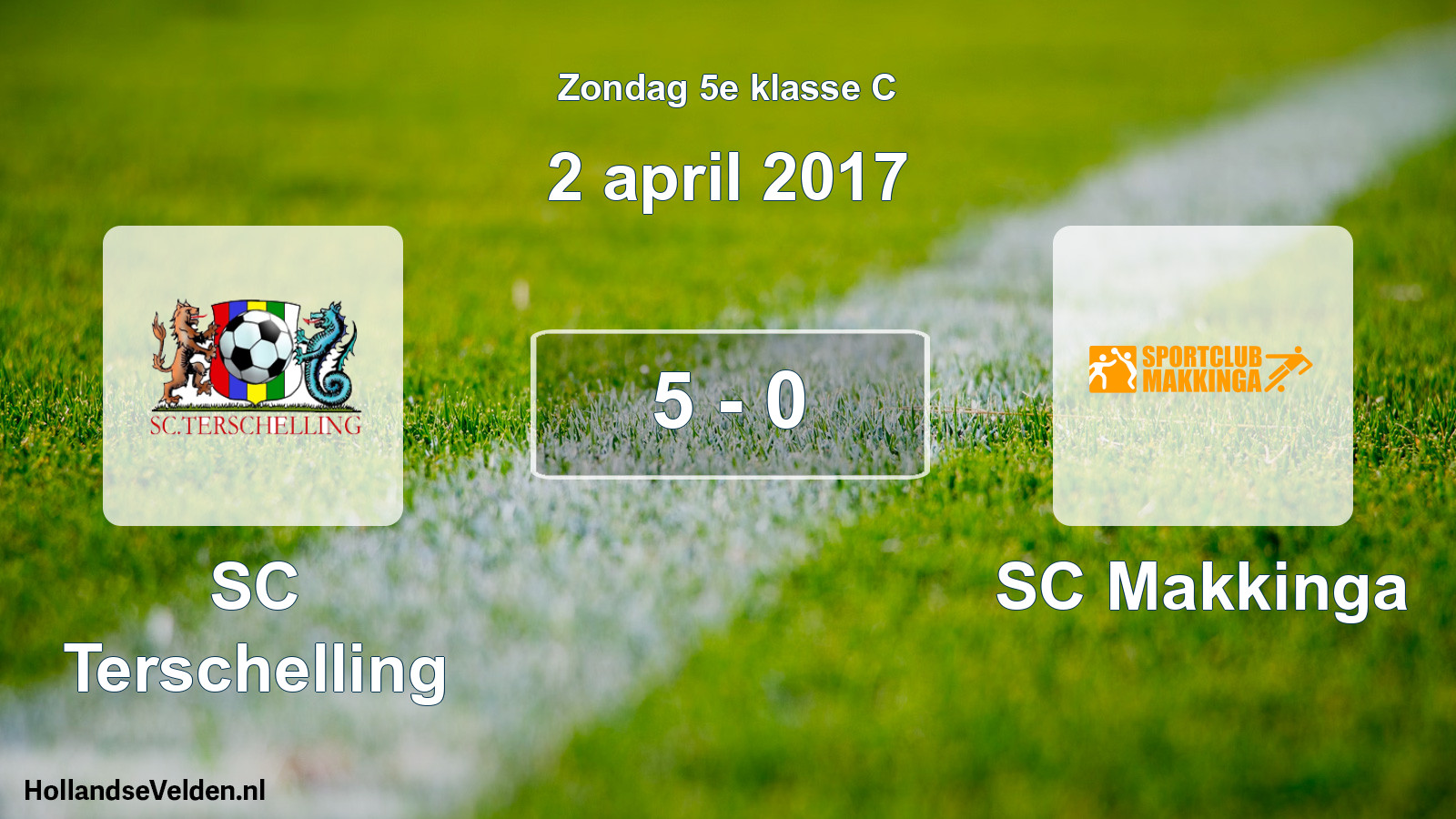 Total number of matches played: SC Terschelling - SC Makkinga 5 - 0 (2 April 2017)