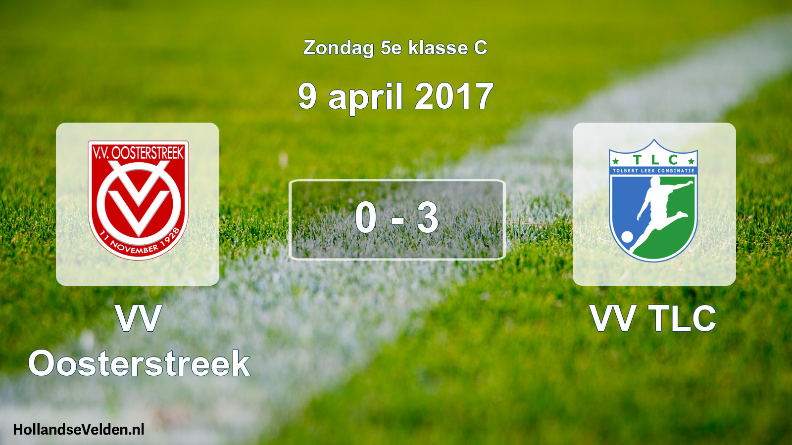 Total number of matches played: VV Oosterstreek - VV TLC 0 - 3 (9 April 2017)