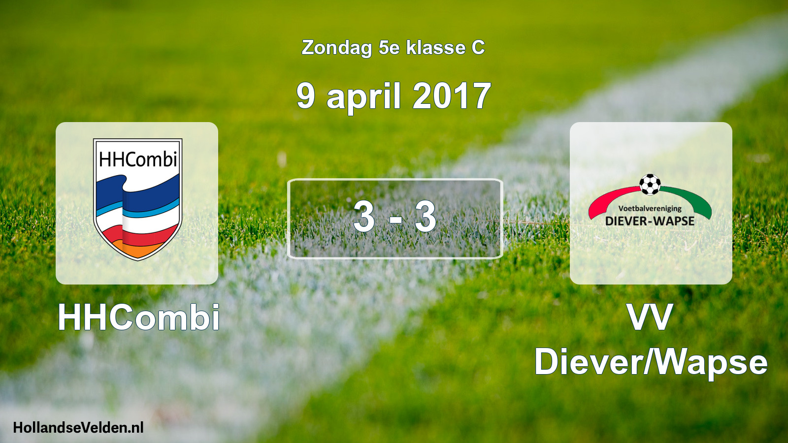 Total number of matches played: HHCombi - VV Diever/Wapse 3 - 3 (9 April 2017)