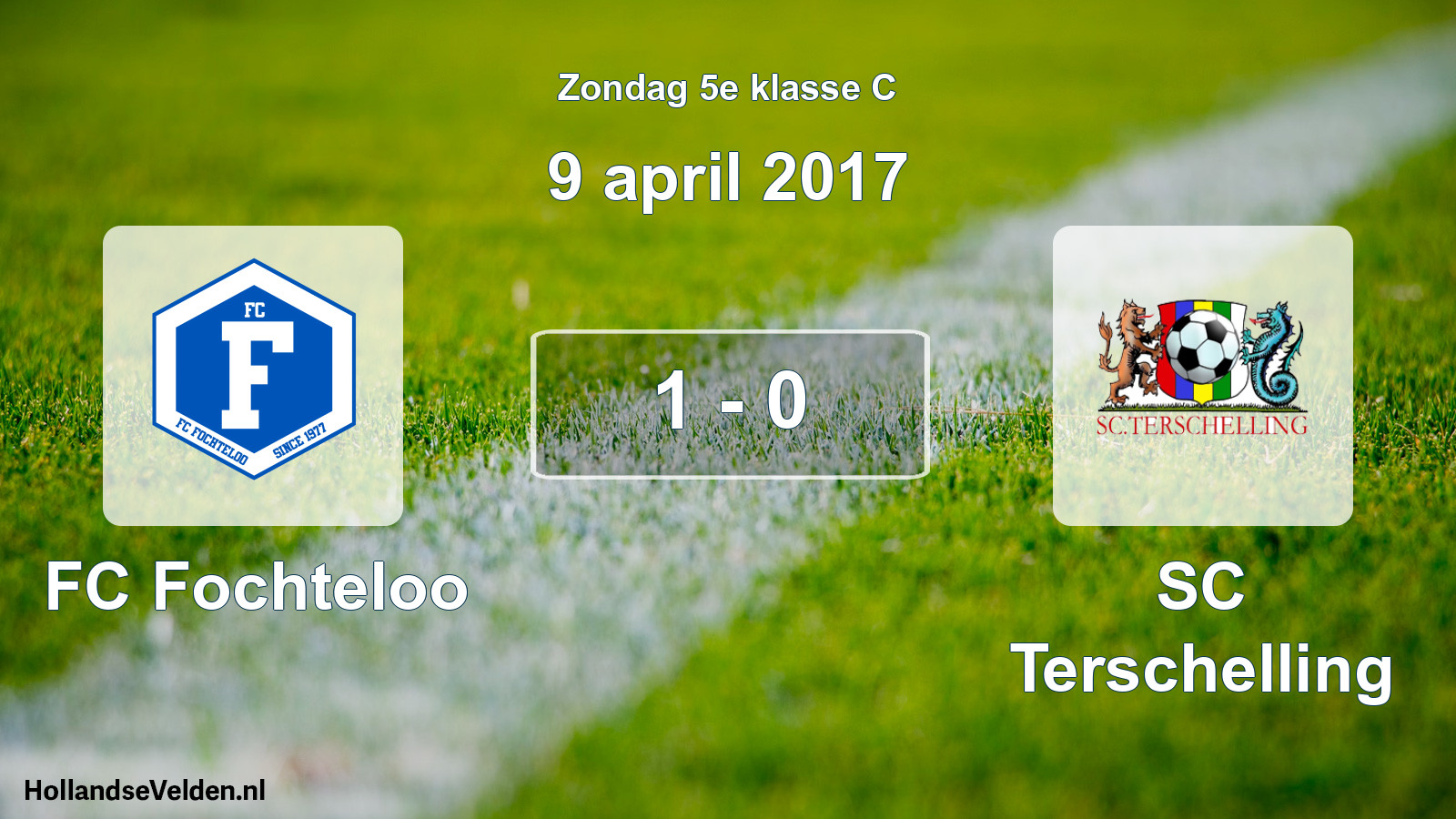 Total number of matches played: FC Fochteloo - SC Terschelling 1 - 0 (9 April 2017)