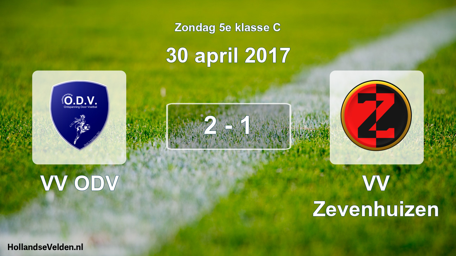 Total number of matches played: VV ODV - VV Zevenhuizen 2 - 1 (30 April 2017)