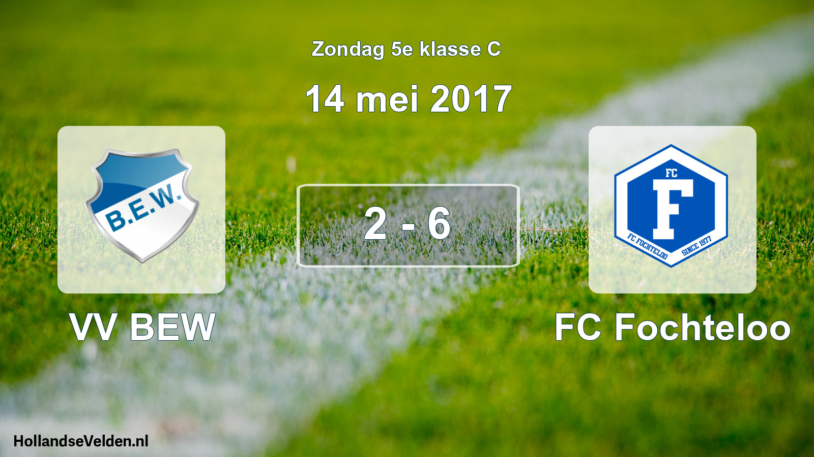 Total number of matches played: VV BEW - FC Fochteloo 2 - 6 (14 May 2017)