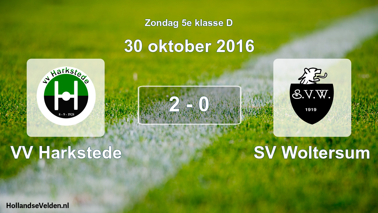 Total number of matches played: VV Harkstede - SV Woltersum 2 - 0 (30 October 2016)