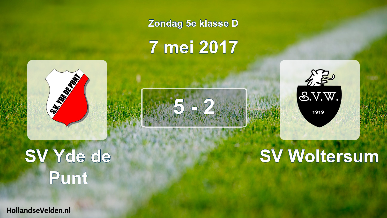 Total number of matches played: SV Yde de Punt - SV Woltersum 5 - 2 (7 May 2017)
