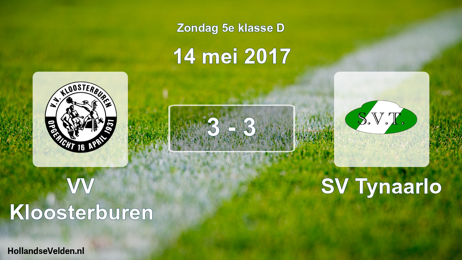 Total number of matches played: VV Kloosterburen - SV Tynaarlo 3 - 3 (14 May 2017)