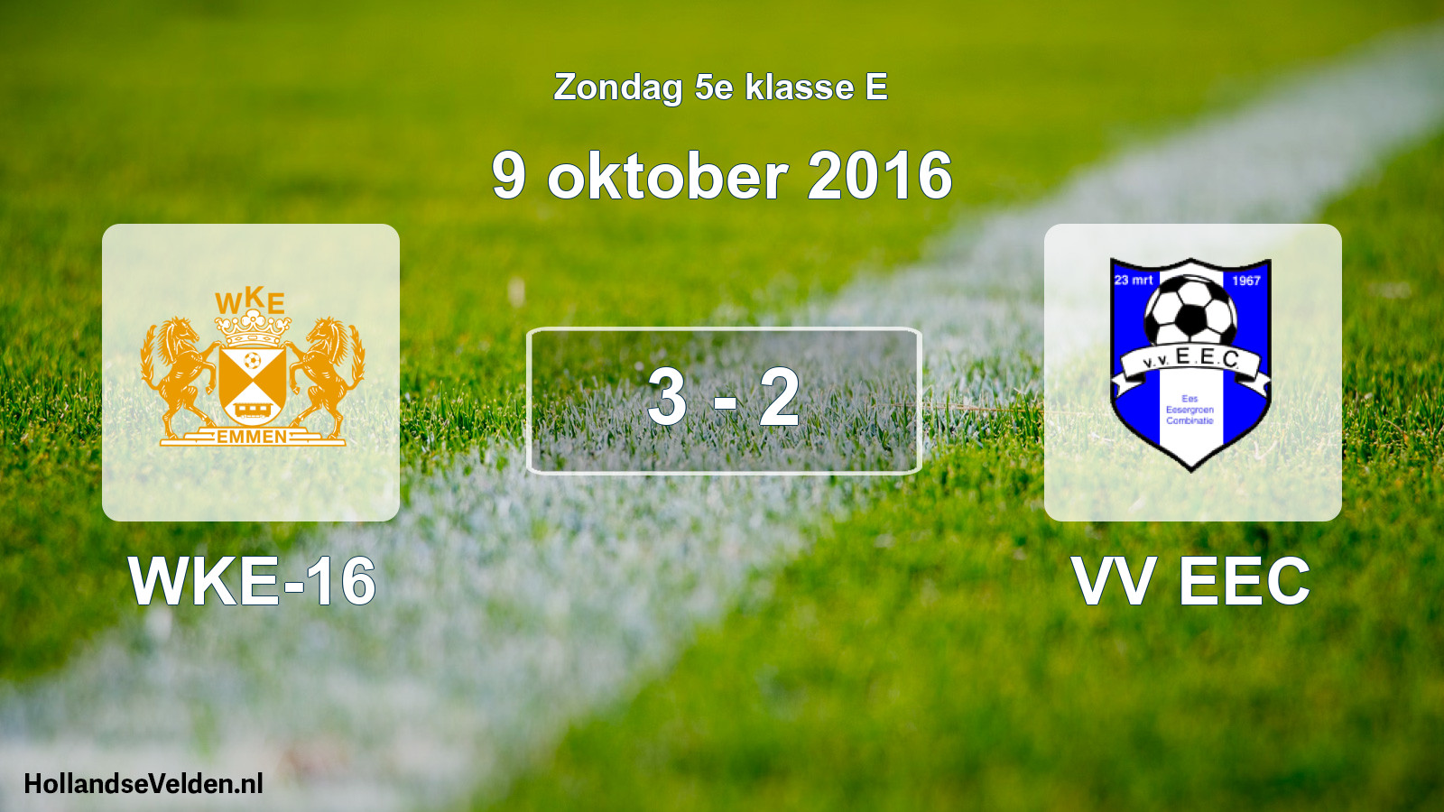 Total number of matches played: WKE-16 - VV EEC 3 - 2 (9 October 2016)