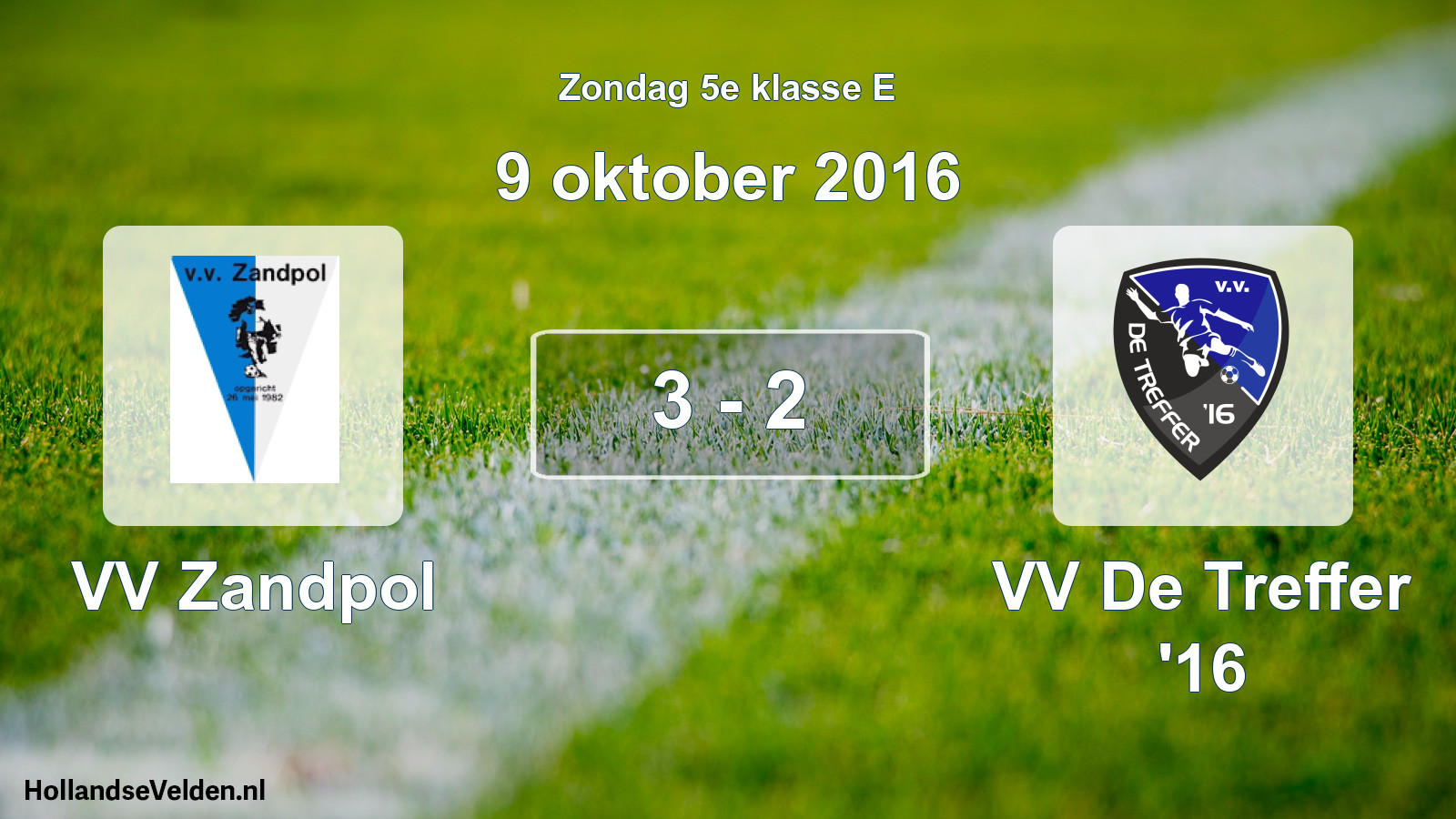 Total number of matches played: VV Zandpol - VV De Treffer '16 3 - 2 (9 October 2016)