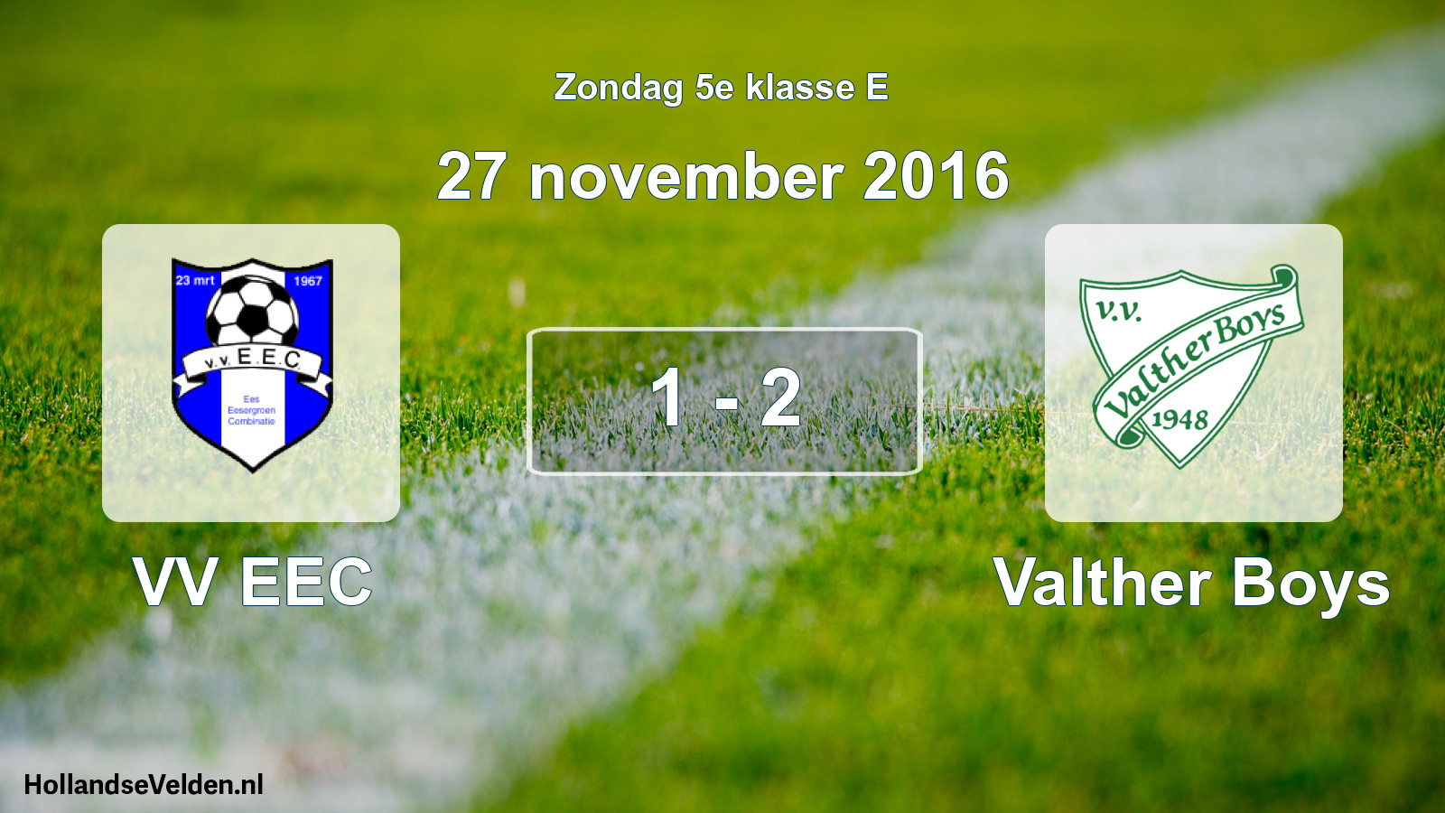 Total number of matches played: VV EEC - Valther Boys 1 - 2 (27 November 2016)