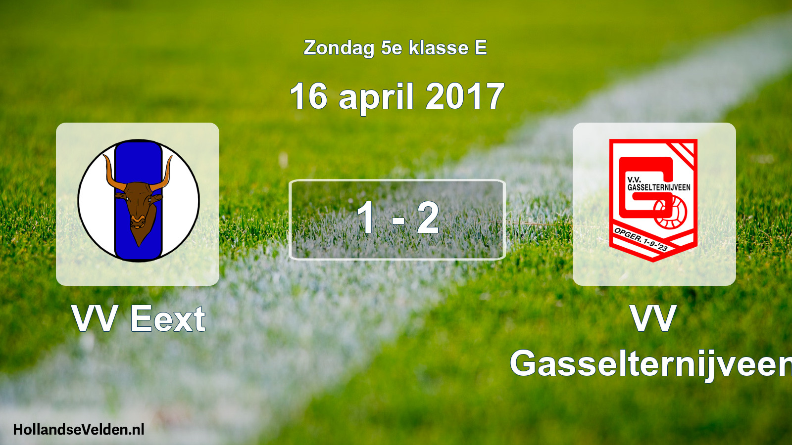 Total number of matches played: VV Eext - VV Gasselternijveen 1 - 2 (16 April 2017)