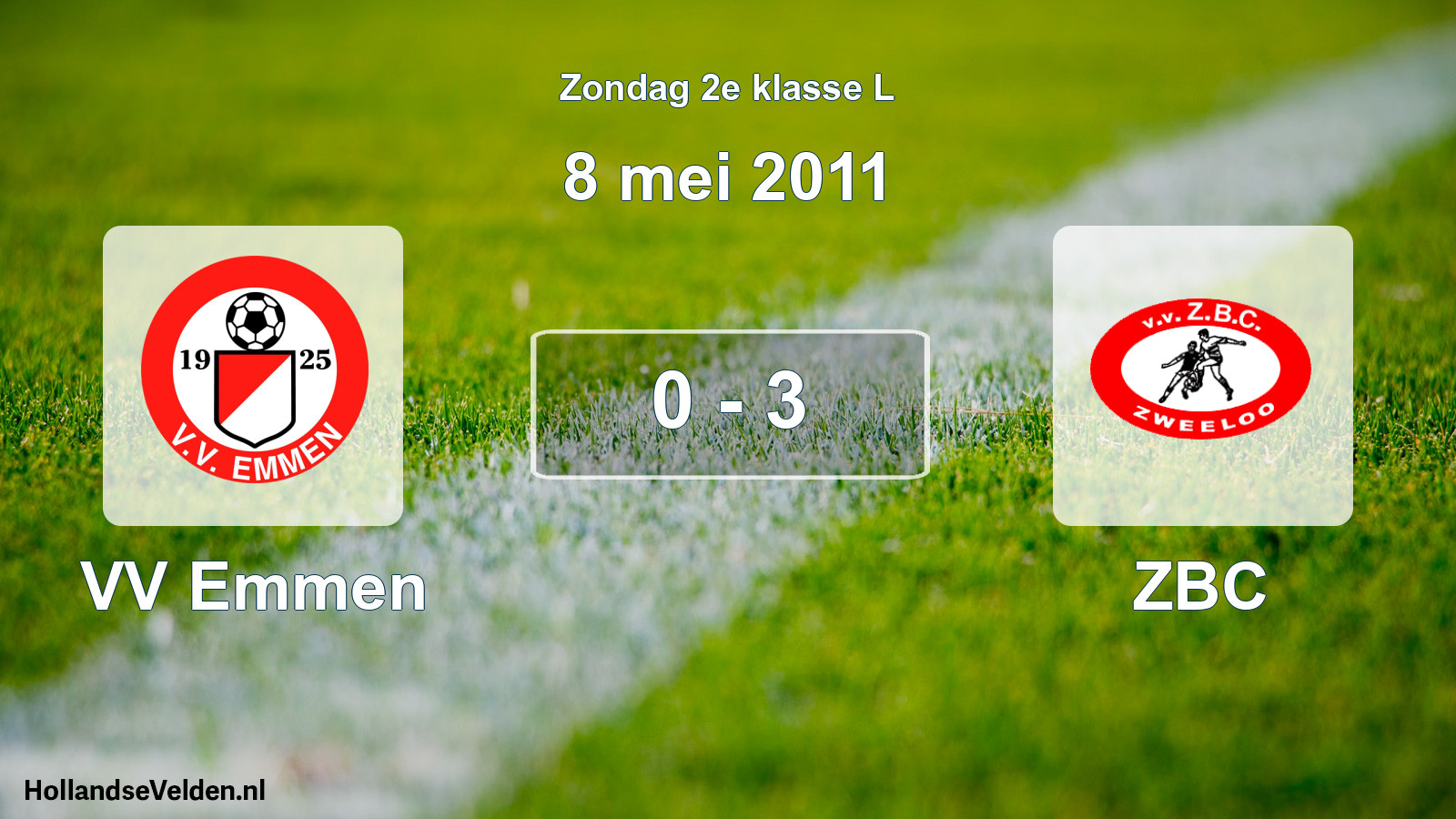 Total number of matches played: VV Emmen - ZBC 0 - 3 (8 May 2011)