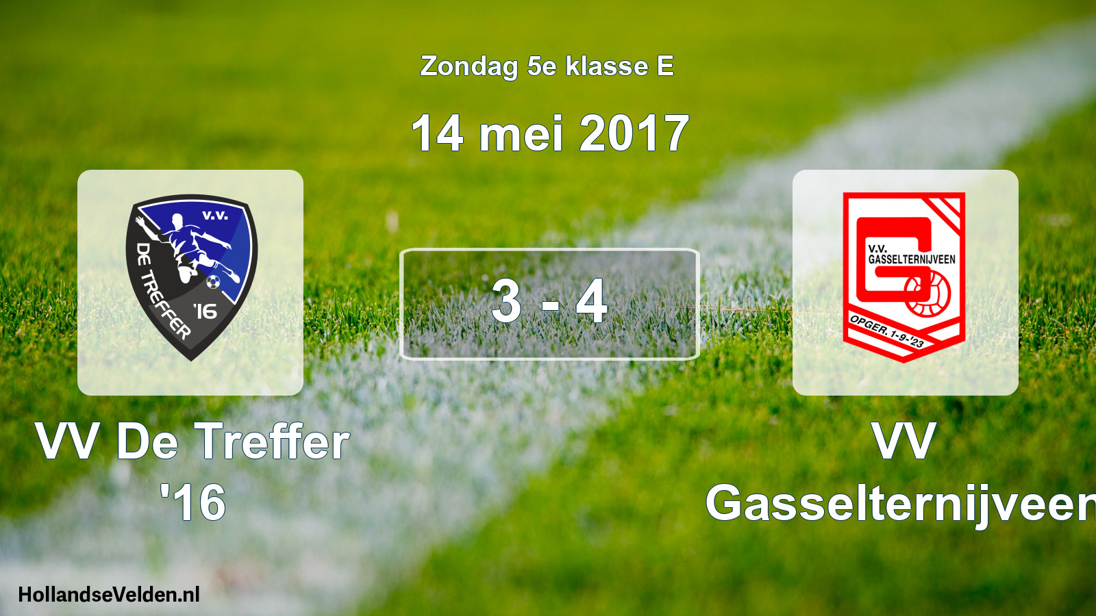 Total number of matches played: VV De Treffer '16 - VV Gasselternijveen 3 - 4 (14 May 2017)