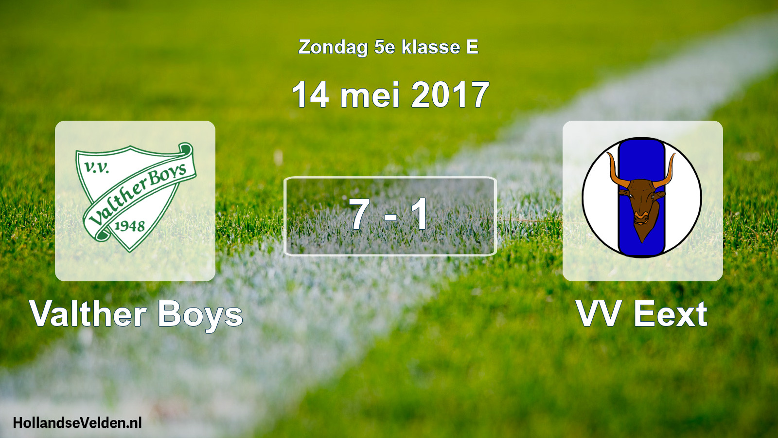 Total number of matches played: Valther Boys - VV Eext 7 - 1 (14 May 2017)