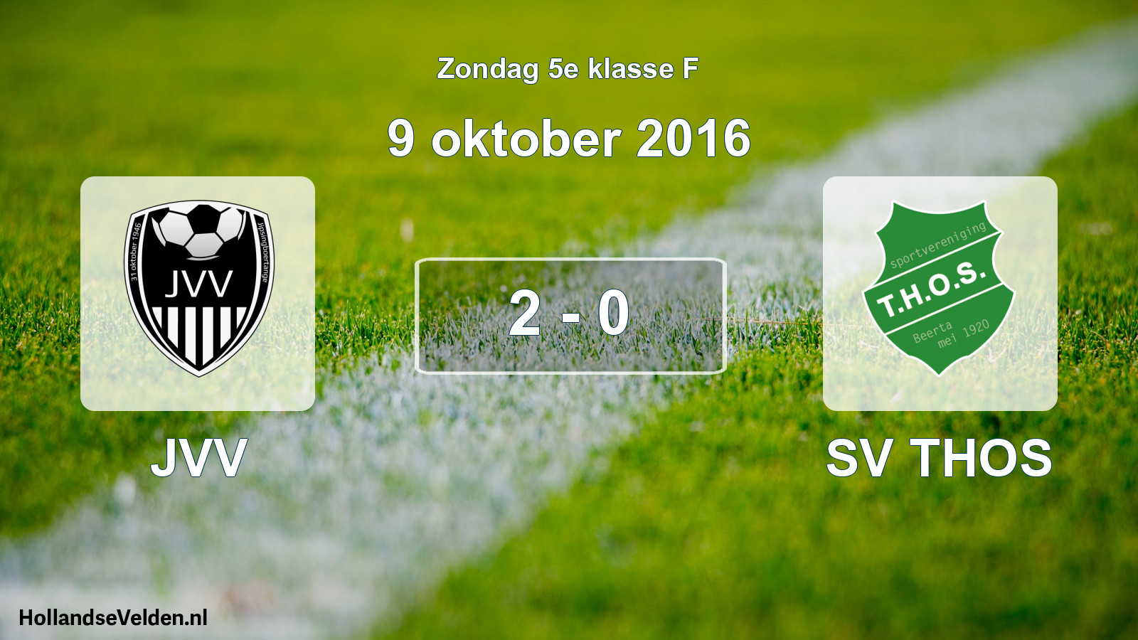 Total number of matches played: JVV - SV THOS 2 - 0 (9 October 2016)