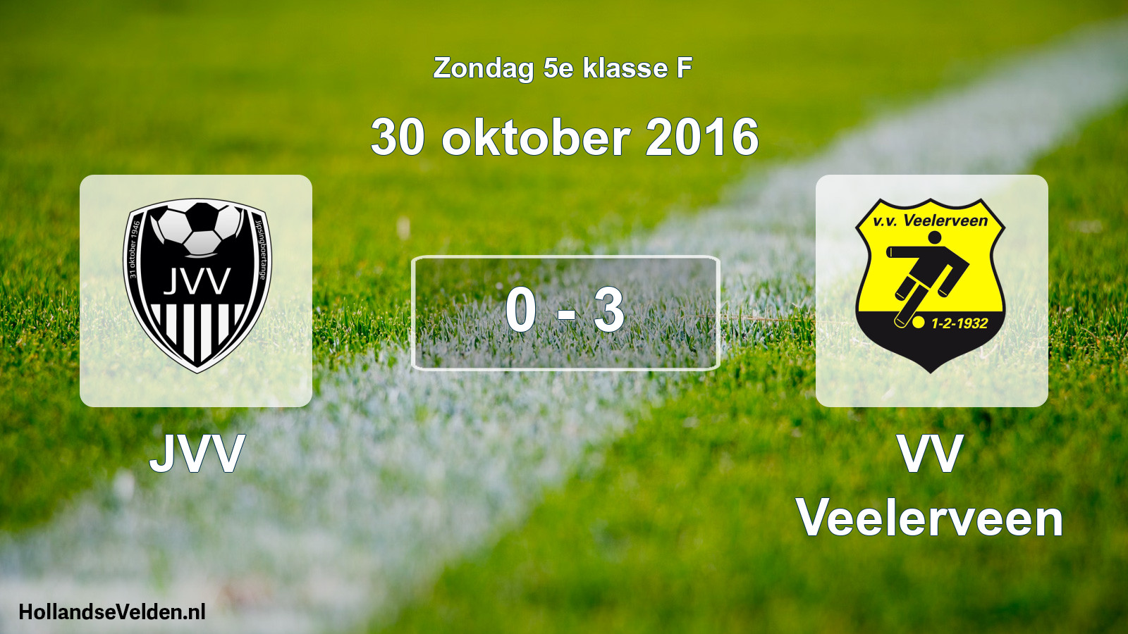 Total number of matches played: JVV - VV Veelerveen 0 - 3 (30 October 2016)