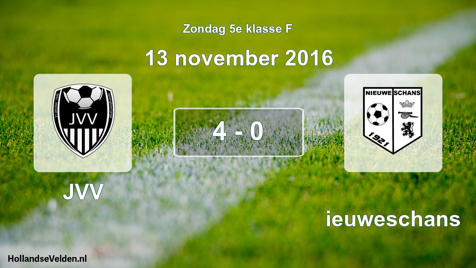 Total number of matches played: JVV - Nieuweschans 4 - 0 (13 November 2016)