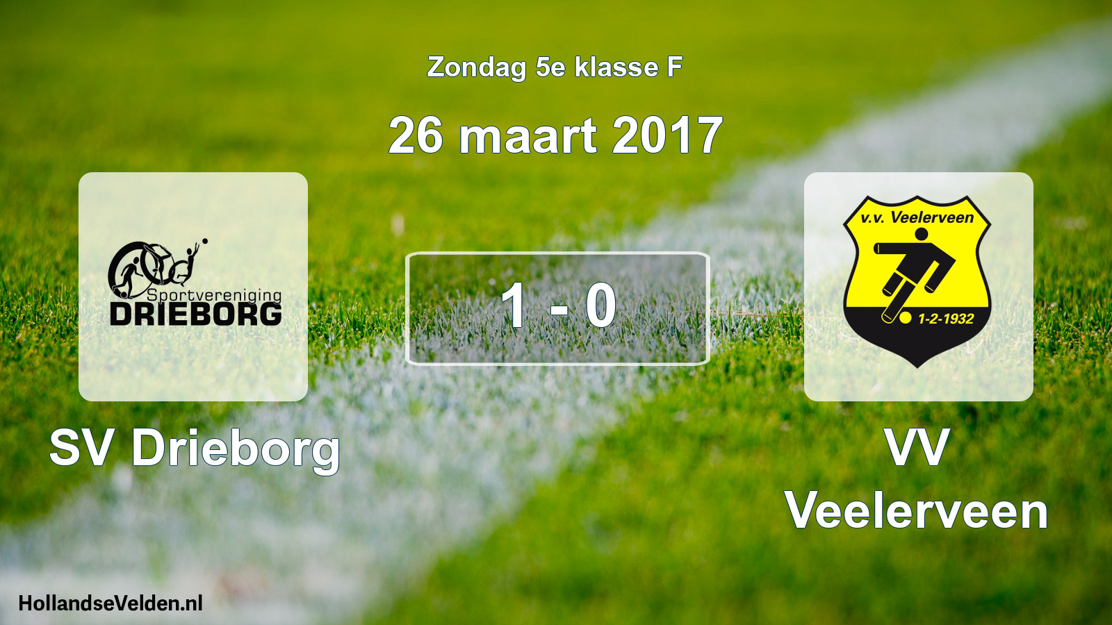 Total number of matches played: SV Drieborg - VV Veelerveen 1 - 0 (26 March 2017)