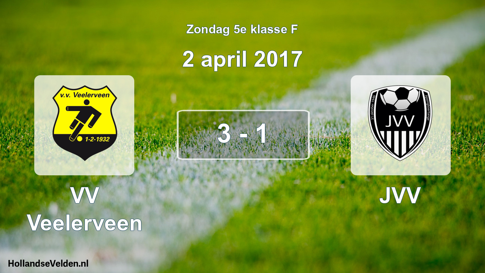 Total number of matches played: VV Veelerveen - JVV 3 - 1 (2 April 2017)