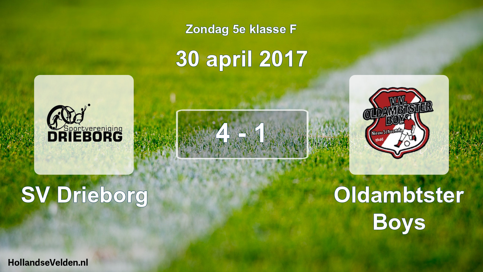 Total number of matches played: SV Drieborg - Oldambtster Boys 4 - 1 (30 April 2017)