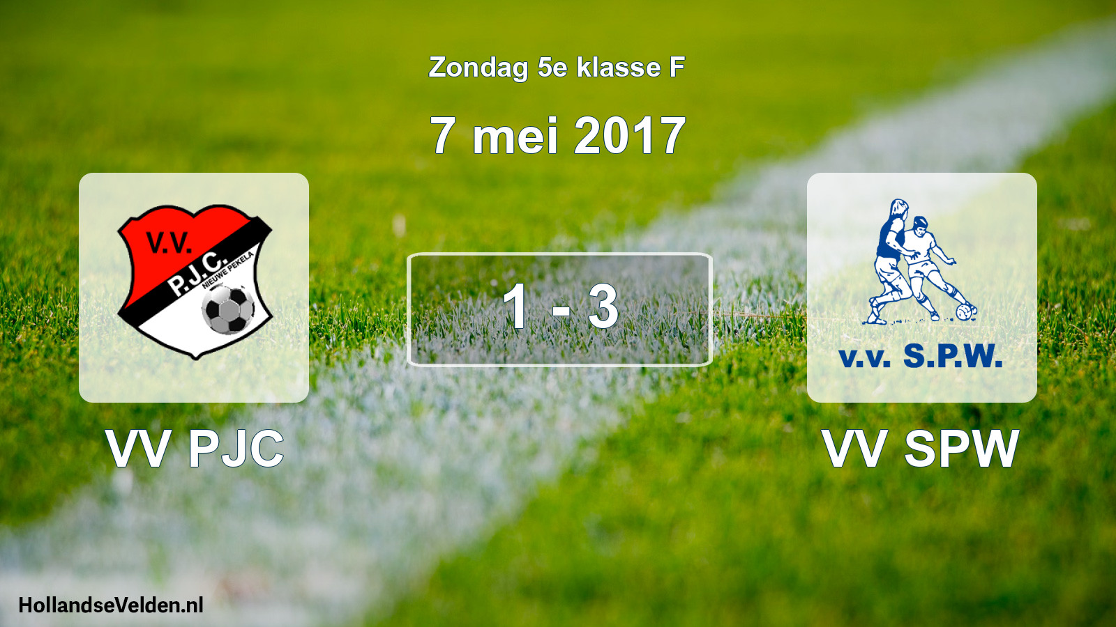 Total number of matches played: VV PJC - VV SPW 1 - 3 (7 May 2017)