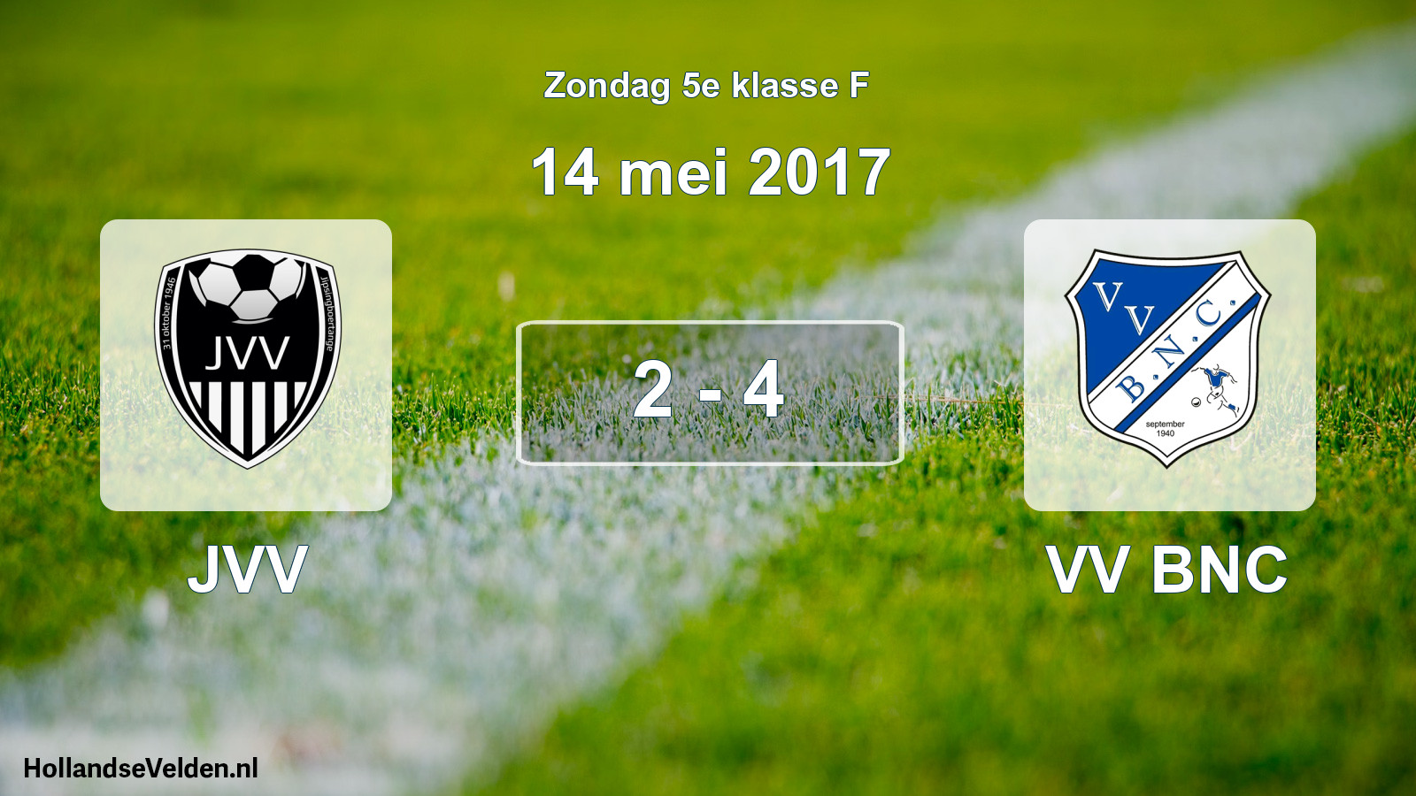 Total number of matches played: JVV - VV BNC 2 - 4 (14 May 2017)