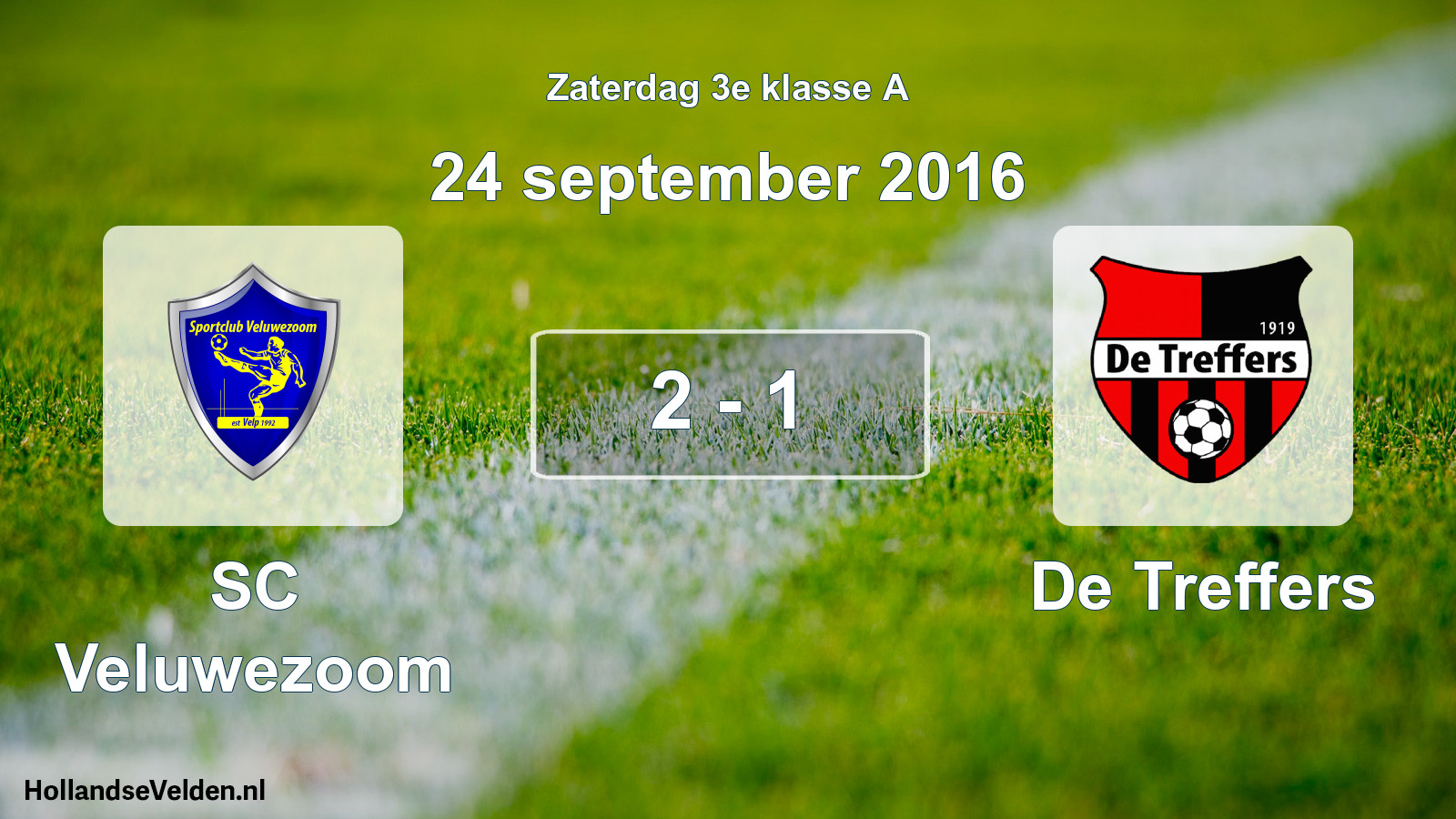 Total number of matches played: SC Veluwezoom - De Treffers 2 - 1 (24 September 2016)