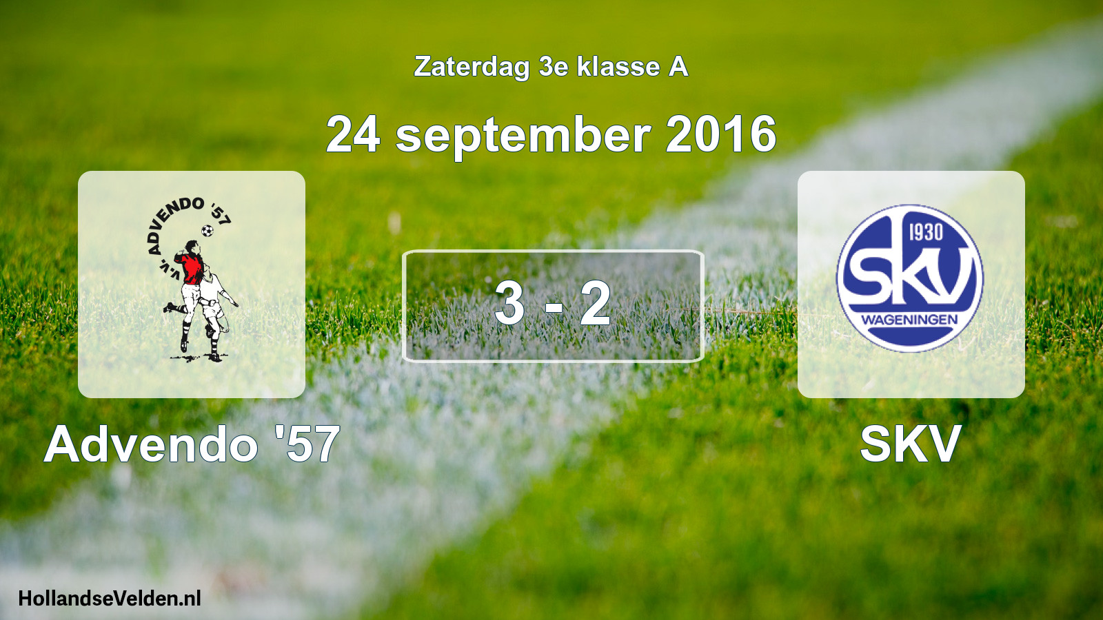Total number of matches played: Advendo '57 - SKV 3 - 2 (24 September 2016)