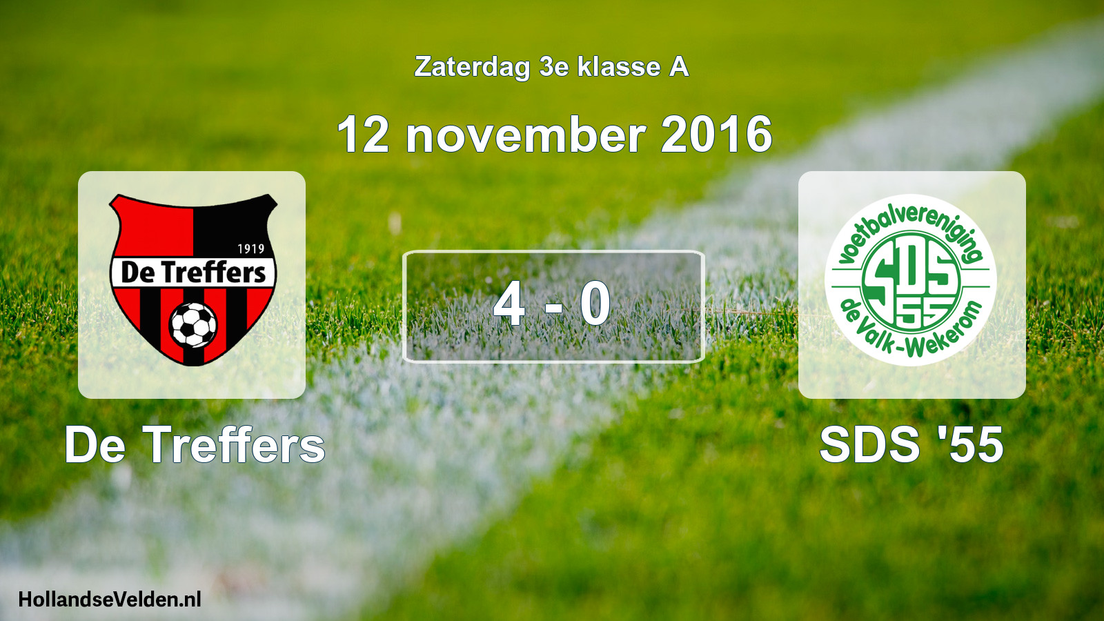 Total number of matches played: De Treffers - SDS '55 4 - 0 (12 November 2016)
