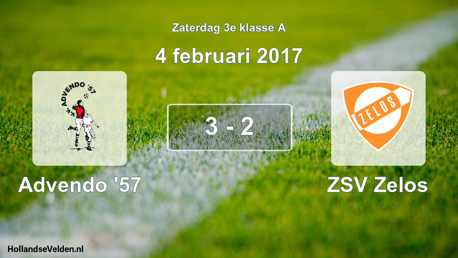 Total number of matches played: Advendo '57 - ZSV Zelos 3 - 2 (4 February 2017)