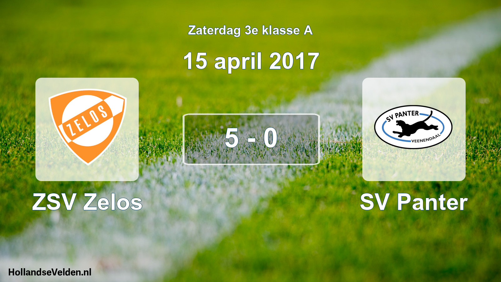 Total number of matches played: ZSV Zelos - SV Panter 5 - 0 (15 April 2017)