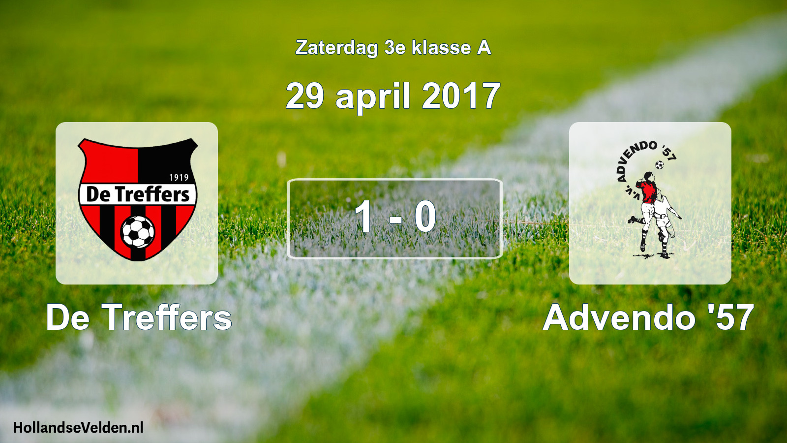 Total number of matches played: De Treffers - Advendo '57 1 - 0 (29 April 2017)