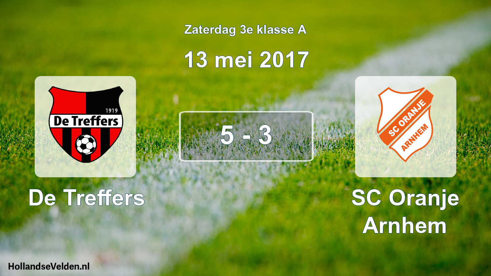 Total number of matches played: De Treffers - SC Oranje Arnhem 5 - 3 (13 May 2017)