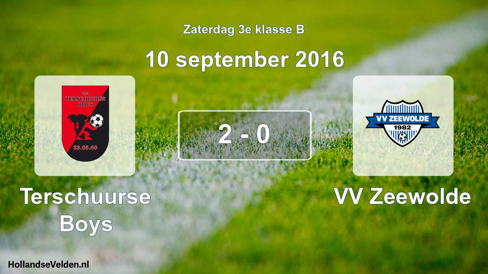 Total number of matches played: Terschuurse Boys - VV Zeewolde 2 - 0 (10 September 2016)