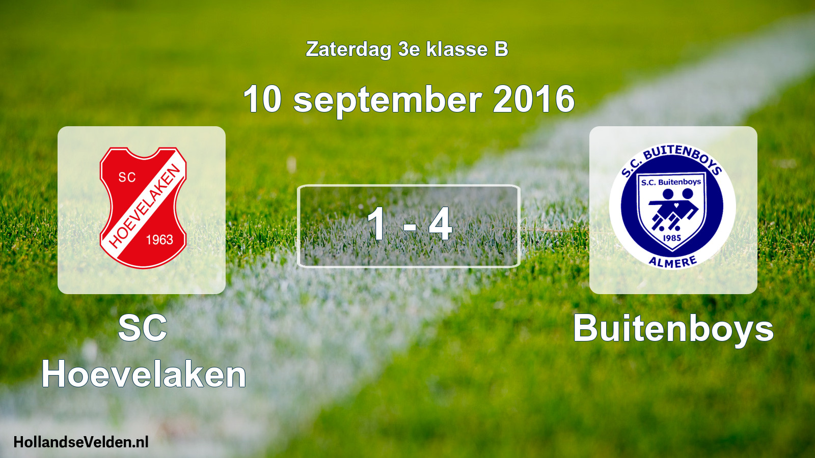 Total number of matches played: SC Hoevelaken - Buitenboys 1 - 4 (10 September 2016)