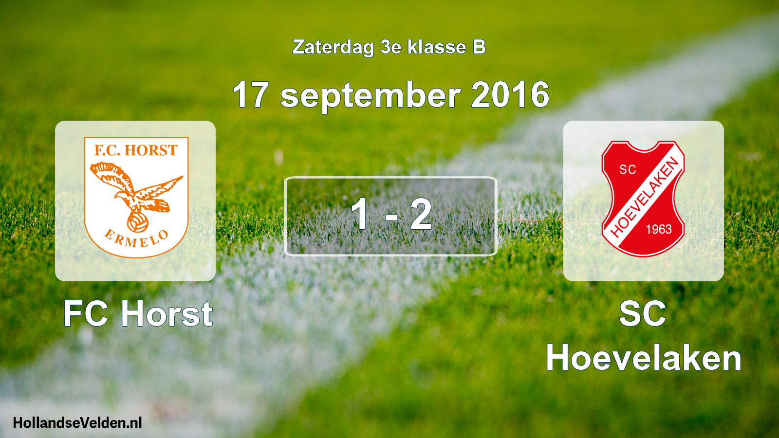 Total number of matches played: FC Horst - SC Hoevelaken 1 - 2 (17 September 2016)
