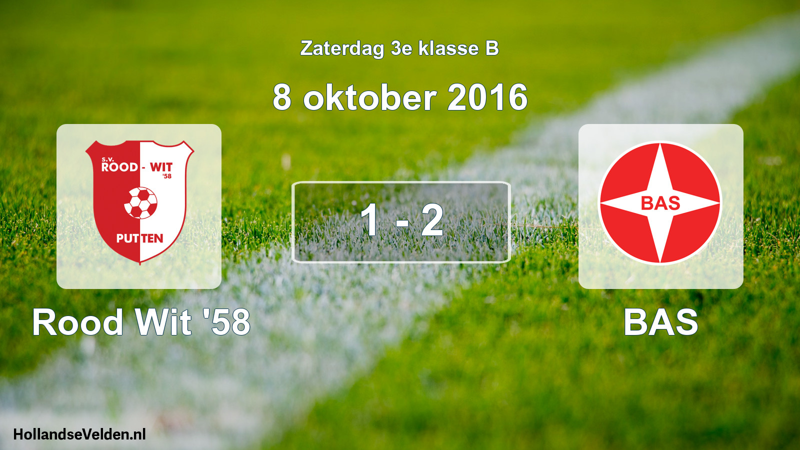 Total number of matches played: Rood Wit '58 - BAS 1 - 2 (8 October 2016)
