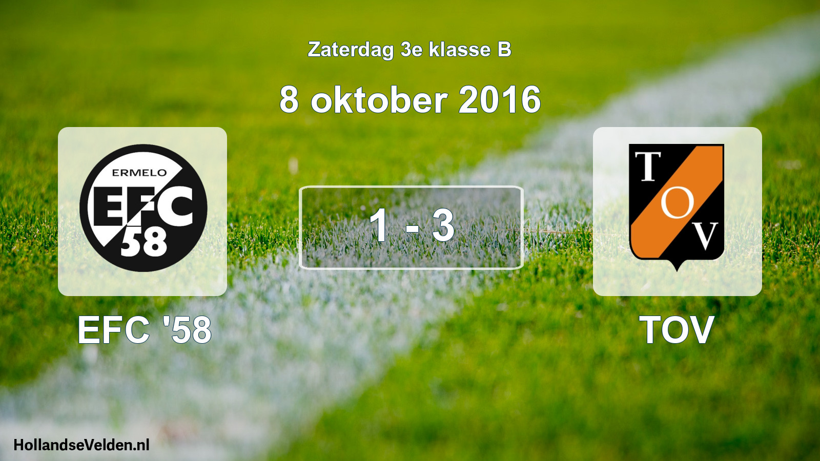 Total number of matches played: EFC '58 - TOV 1 - 3 (8 October 2016)