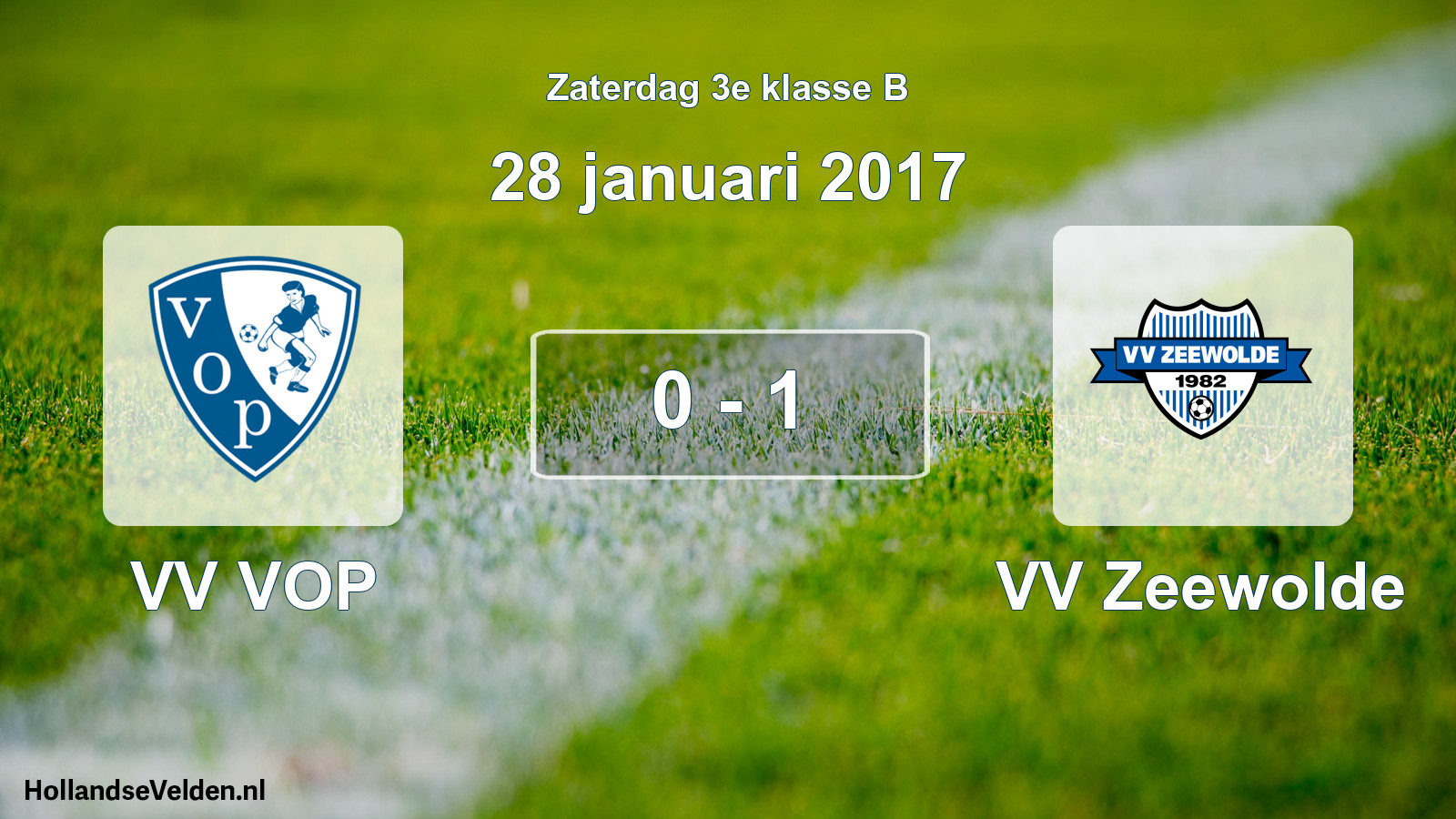 Total number of matches played: VV VOP - VV Zeewolde 0 - 1 (28 January 2017)