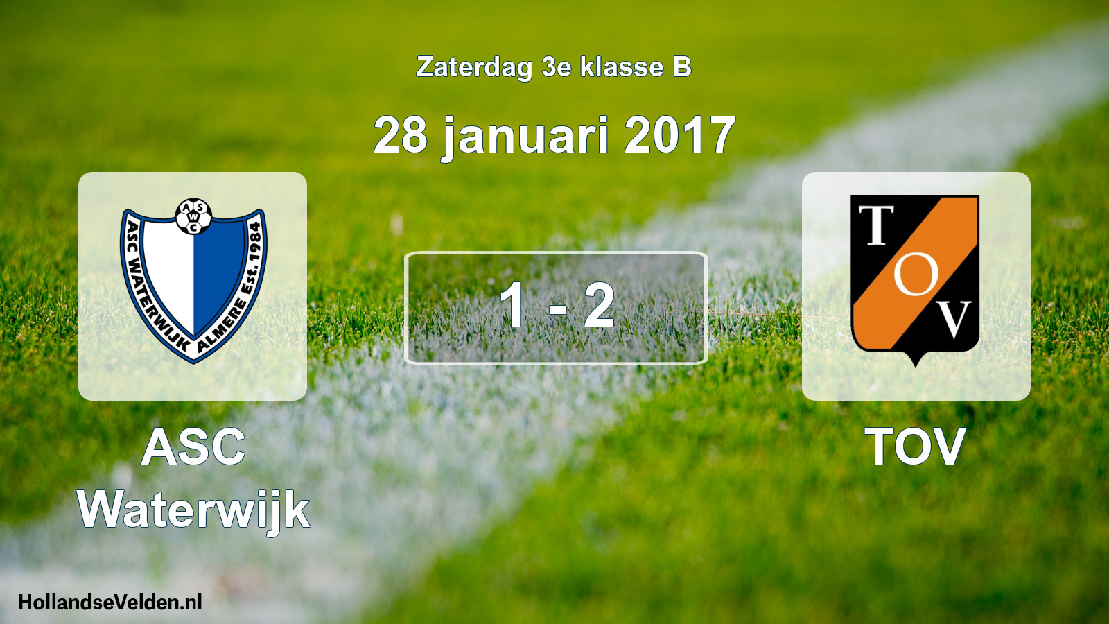 Total number of matches played: ASC Waterwijk - TOV 1 - 2 (28 January 2017)