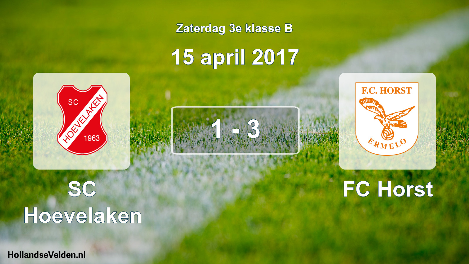 Total number of matches played: SC Hoevelaken - FC Horst 1 - 3 (15 April 2017)