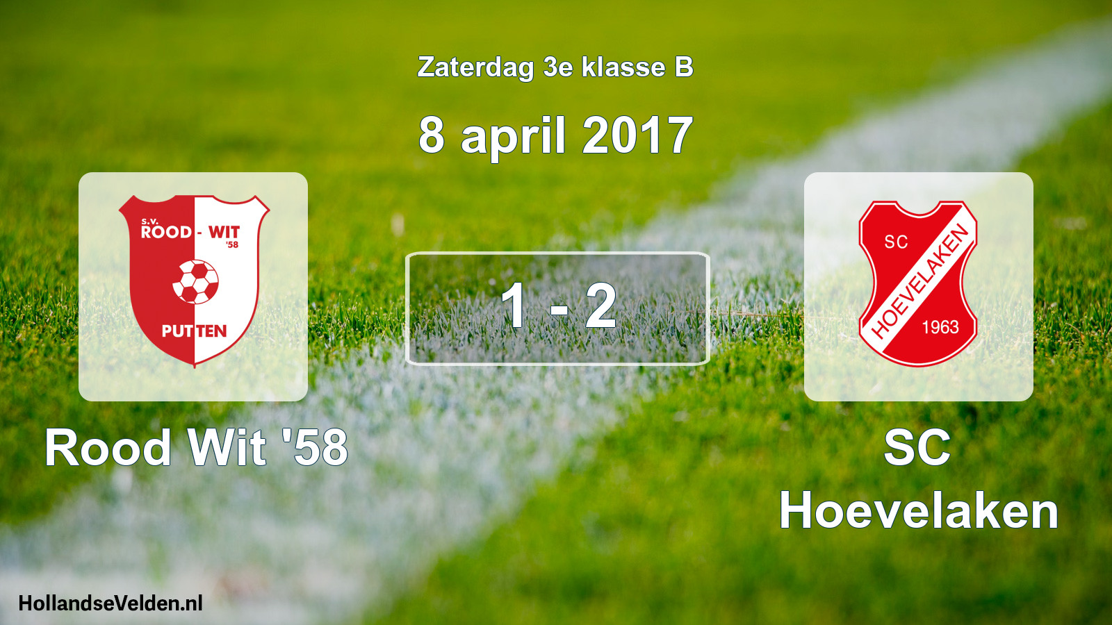 Total number of matches played: Rood Wit '58 - SC Hoevelaken 1 - 2 (8 April 2017)