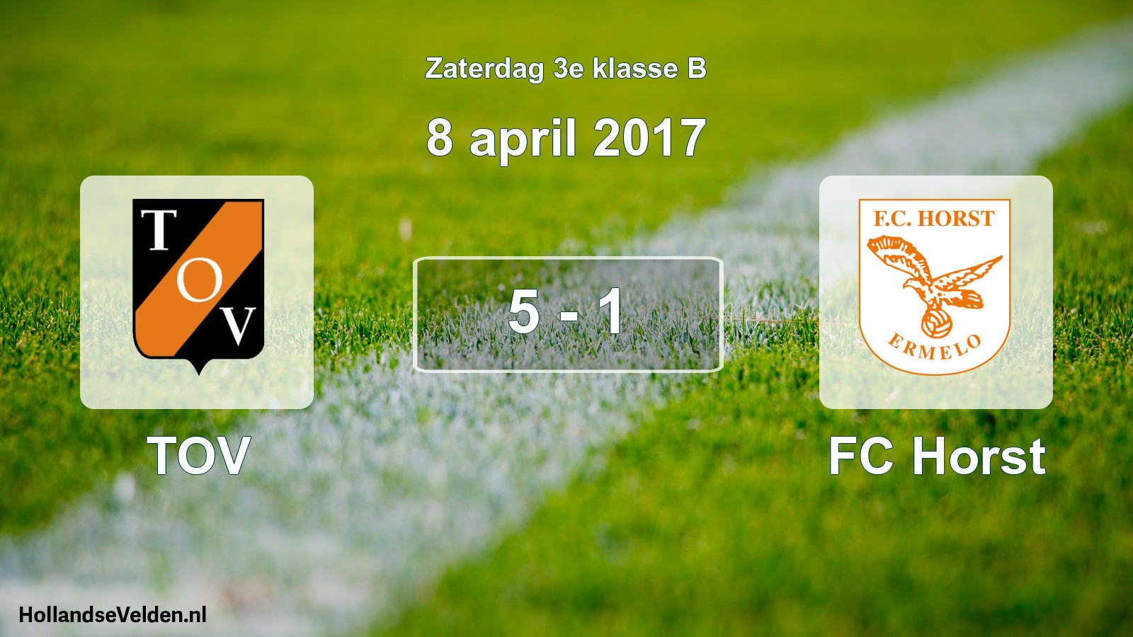 Total number of matches played: TOV - FC Horst 5 - 1 (8 April 2017)