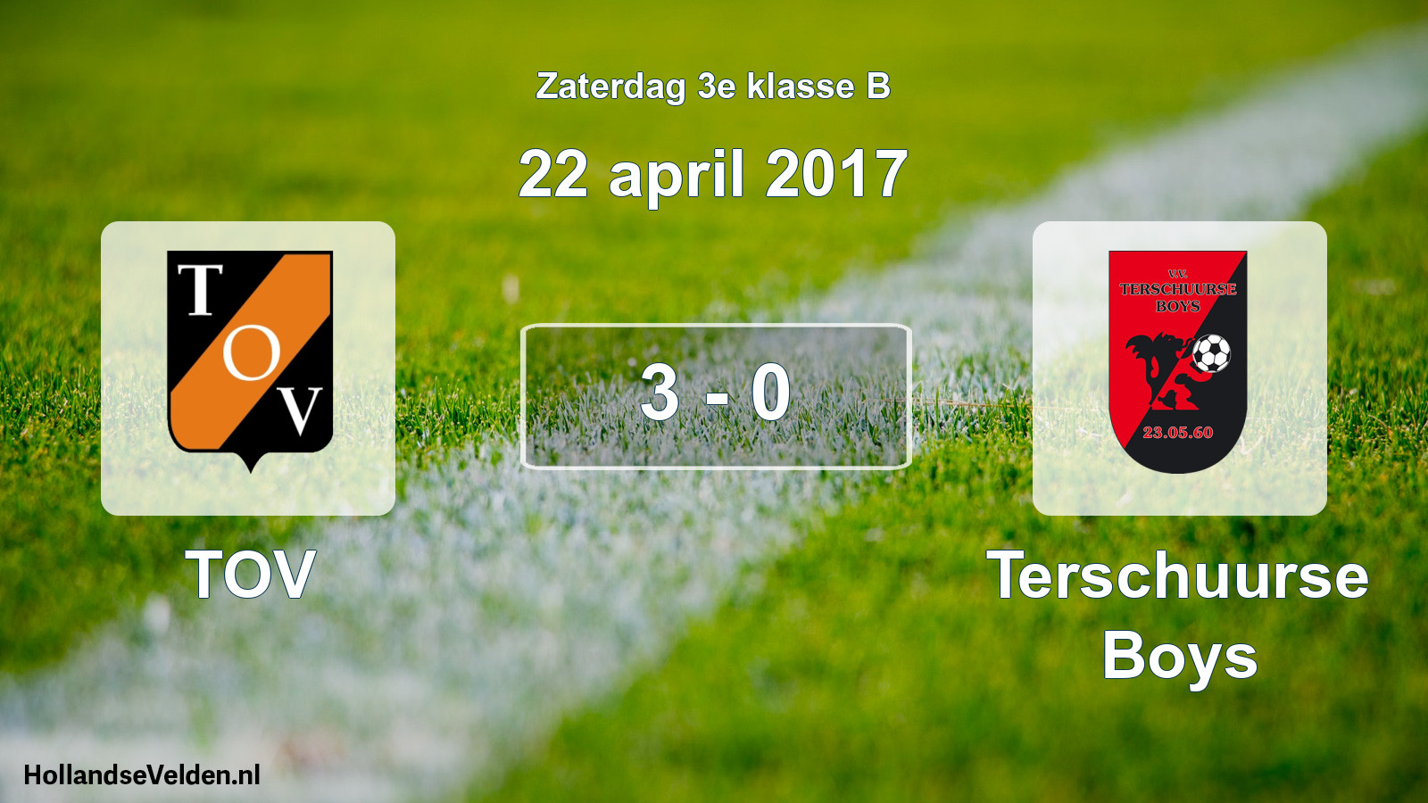 Total number of matches played: TOV - Terschuurse Boys 3 - 0 (22 April 2017)