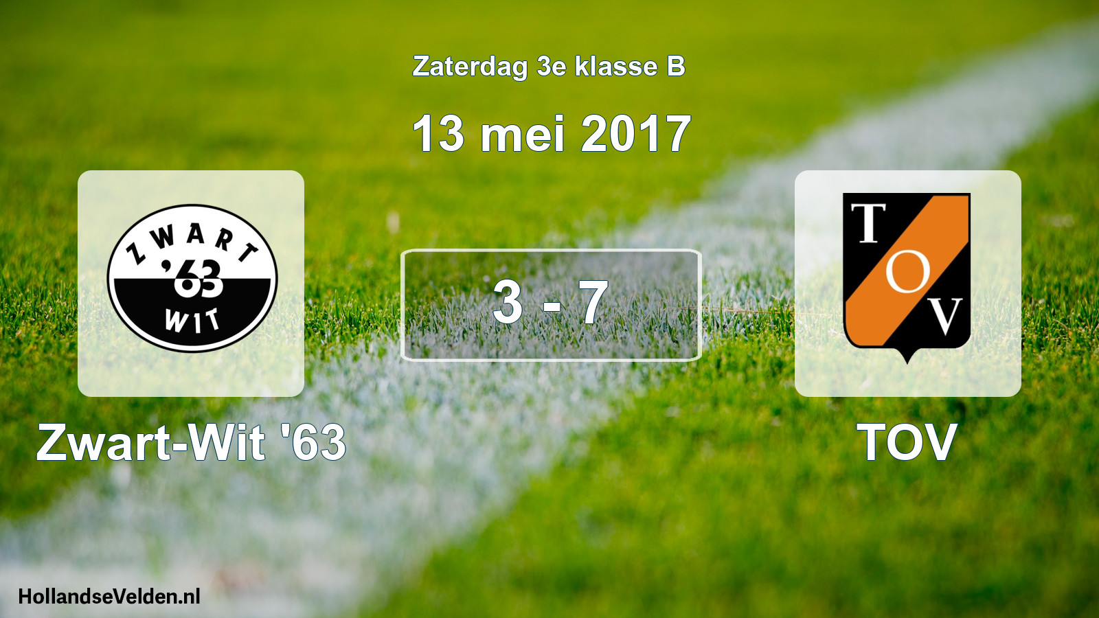 Total number of matches played: Zwart-Wit '63 - TOV 3 - 7 (13 May 2017)